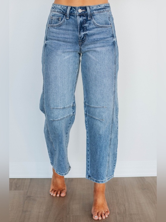 Vervet Denim - Vervet Barrel Kate Jeans - Medium Wash